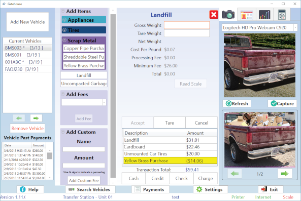 Gatehouse ticket screen